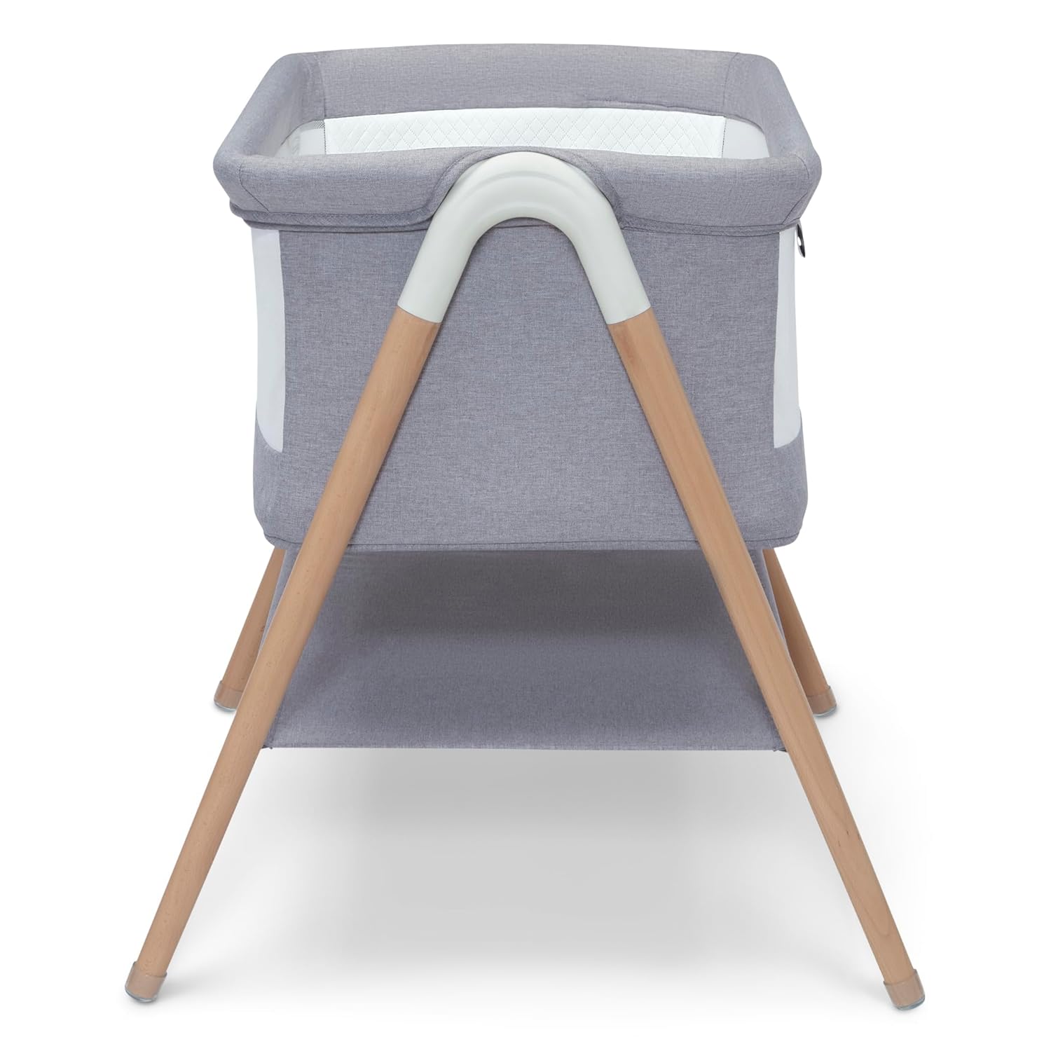 Simmons Kids Koi by The Bed Bassinet with Breathable Mesh and Natural Beechwood Legs, Dove Grey Simmons Kids Koi by The Bed Bassinet with Breathable Mesh and Natural Beechwood Legs, Dove Grey