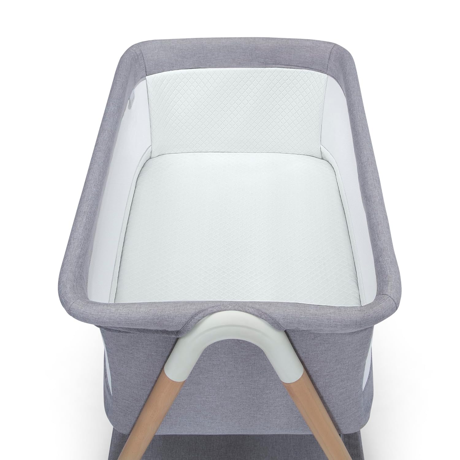 Simmons Kids Koi by The Bed Bassinet with Breathable Mesh and Natural Beechwood Legs, Dove Grey Simmons Kids Koi by The Bed Bassinet with Breathable Mesh and Natural Beechwood Legs, Dove Grey