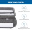 Simmons Kids By The Bed City Sleeper Bassinet for Twins - Adjustable Height Portable Crib with Wheels & Airflow Mesh, Grey Tweed Simmons Kids By The Bed City Sleeper Bassinet for Twins - Adjustable Height Portable Crib with Wheels & Airflow Mesh, Grey Tweed
