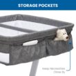 Simmons Kids By The Bed City Sleeper Bassinet for Twins - Adjustable Height Portable Crib with Wheels & Airflow Mesh, Grey Tweed Simmons Kids By The Bed City Sleeper Bassinet for Twins - Adjustable Height Portable Crib with Wheels & Airflow Mesh, Grey Tweed