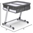 Simmons Kids By The Bed City Sleeper Bassinet for Twins - Adjustable Height Portable Crib with Wheels & Airflow Mesh, Grey Tweed Simmons Kids By The Bed City Sleeper Bassinet for Twins - Adjustable Height Portable Crib with Wheels & Airflow Mesh, Grey Tweed
