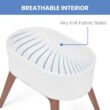 Delta Children Aero Bassinet - Portable Baby Crib with Solid Wood Legs, Organic GOTS Certified Performance Fabric Exterior, Breathable Interior, Includes Mattress Pad & Fitted Sheet, White