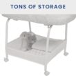 Delta Children SmartSleep Auto Glide Bassinet with Bluetooth, Alloy