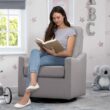 Delta Children Kenwood Glider Swivel Rocker Chair, French Grey Delta Children Kenwood Glider Swivel Rocker Chair, French Grey