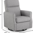 Delta Children Blair Slim Nursery Glider Swivel Rocker Chair, French Gray Delta Children Blair Slim Nursery Glider Swivel Rocker Chair, French Gray
