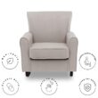 Delta Children Lancaster Rocking Chair Featuring Live Smart Fabric, Linen Delta Children Lancaster Rocking Chair Featuring Live Smart Fabric, Linen