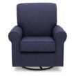 Delta Children Avery Upholstered Glider Swivel Rocker Chair, Metal, Sand
