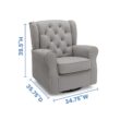 Delta Children Emerson Upholstered Glider Swivel Rocker Chair, Dove Grey with Soft Grey Welt Delta Children Emerson Upholstered Glider Swivel Rocker Chair, Dove Grey with Soft Grey Welt