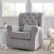Delta Children Emerson Upholstered Glider Swivel Rocker Chair, Dove Grey with Soft Grey Welt Delta Children Emerson Upholstered Glider Swivel Rocker Chair, Dove Grey with Soft Grey Welt