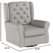 Delta Children Emerson Upholstered Glider Swivel Rocker Chair, Dove Grey with Soft Grey Welt Delta Children Emerson Upholstered Glider Swivel Rocker Chair, Dove Grey with Soft Grey Welt