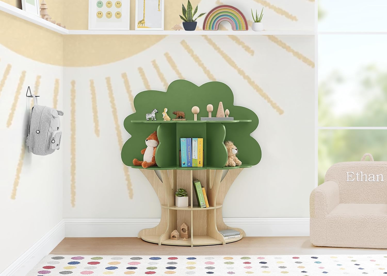 Delta Children Tree Bookcase - Greenguard Gold Certified, Fern Green/Crafted Natural Delta Children Tree Bookcase - Greenguard Gold Certified, Fern Green/Crafted Natural