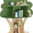 Delta Children Tree Bookcase - Greenguard Gold Certified, Fern Green/Crafted Natural