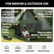 Jeep Hexagon Pop Up Play Yard with Removable Canopy | Ideal for Indoor and Outdoor Use, Olive Green Jeep Hexagon Pop Up Play Yard with Removable Canopy | Ideal for Indoor and Outdoor Use, Olive Green