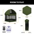 Jeep Hexagon Pop Up Play Yard with Removable Canopy | Ideal for Indoor and Outdoor Use, Olive Green Jeep Hexagon Pop Up Play Yard with Removable Canopy | Ideal for Indoor and Outdoor Use, Olive Green