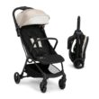 Jeep Altitude Compact Travel Stroller by Delta Children Greenguard Gold, Easy One Hand Fold, Lightweight, Extendable Canopy with Peek-a-Boo Window, Reclining Seat, 4 Wheel Suspension, Tan