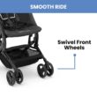 The Clutch Stroller by Delta Children - Lightweight Compact Folding Stroller - Fits Airplane Overhead Storage - Black