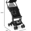 The Clutch Stroller by Delta Children - Lightweight Compact Folding Stroller - Fits Airplane Overhead Storage - Black