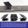 OmniPV Solar Attic Fan Pro 2850 -CFM Black Aluminum Hybrid electric/solar Power Roof Vent