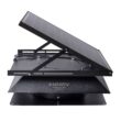 OmniPV Solar Attic Fan Pro 2850 -CFM Black Aluminum Hybrid electric/solar Power Roof Vent