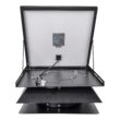 OmniPV Solar Attic Fan Pro 2850 -CFM Black Aluminum Hybrid electric/solar Power Roof Vent