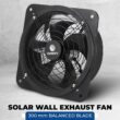 Solar Powered Wall Mount Exhaust Fan, 35 Watt (for Home, Garage, Workshop, Greenhouse, RV, Outdoor Garden, etc.)