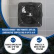 Solar Powered Wall Mount Exhaust Fan, 35 Watt (for Home, Garage, Workshop, Greenhouse, RV, Outdoor Garden, etc.)