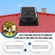 OmniPV Solar Fans 1600 -CFM Black Powder Coated Galvanized steel Solar Power Roof Vent OmniPV Solar Fans 1600 -CFM Black Powder Coated Galvanized steel Solar Power Roof Vent