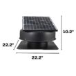 OmniPV Solar Fans 1600 -CFM Black Powder Coated Galvanized steel Solar Power Roof Vent OmniPV Solar Fans 1600 -CFM Black Powder Coated Galvanized steel Solar Power Roof Vent