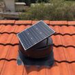 OmniPV Solar Fans 1600 -CFM Black Powder Coated Galvanized steel Solar Power Roof Vent OmniPV Solar Fans 1600 -CFM Black Powder Coated Galvanized steel Solar Power Roof Vent