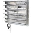 iLIVING Variable Speed Shutter Exhaust Fan 24-in Plug in Indoor Silver Wall Mounted Fan
