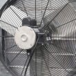 iLIVING Variable Speed Shutter Exhaust Fan 24-in Plug in Indoor Silver Wall Mounted Fan