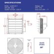iLIVING Variable Speed Shutter Exhaust Fan 24-in Plug in Indoor Silver Wall Mounted Fan