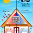 iLIVING Smart Remote Shutter Exhaust Fan 20-in Hardwired Indoor Silver Wall Mounted Fan