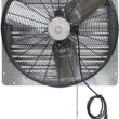 iLIVING Variable Speed Shutter Exhaust Fan 30-in Indoor Silver Wall Mounted Fan