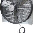 iLIVING Variable Speed Shutter Exhaust Fan 30-in Indoor Silver Wall Mounted Fan
