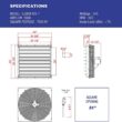 iLIVING Variable Speed Shutter Exhaust Fan 30-in Indoor Silver Wall Mounted Fan