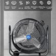 iLIVING 24" BLDC Air Circulator High Velocity Floor Fan, 115V, 265W, Grey (ILG8M24-70EC) iLIVING 24