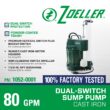 Zoeller 3/4-HP 115 -Volt 80-Gallon Cast iron Submersible sump pump