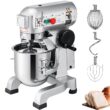 VEVOR 450 W 3 Speed 10 Qt Food Mixer Dough Mixer 304 Stainless Steel 10-Quart Commercial/Residential Bowl-lift Stand Mixer