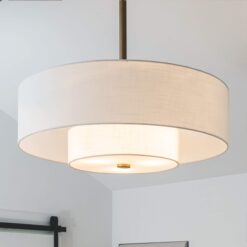 Hunter Jasmine Roth Brookside 30-in Luxe Gold with Matte White Blades Fandelier Ceiling Fan With Light 3 -Blade