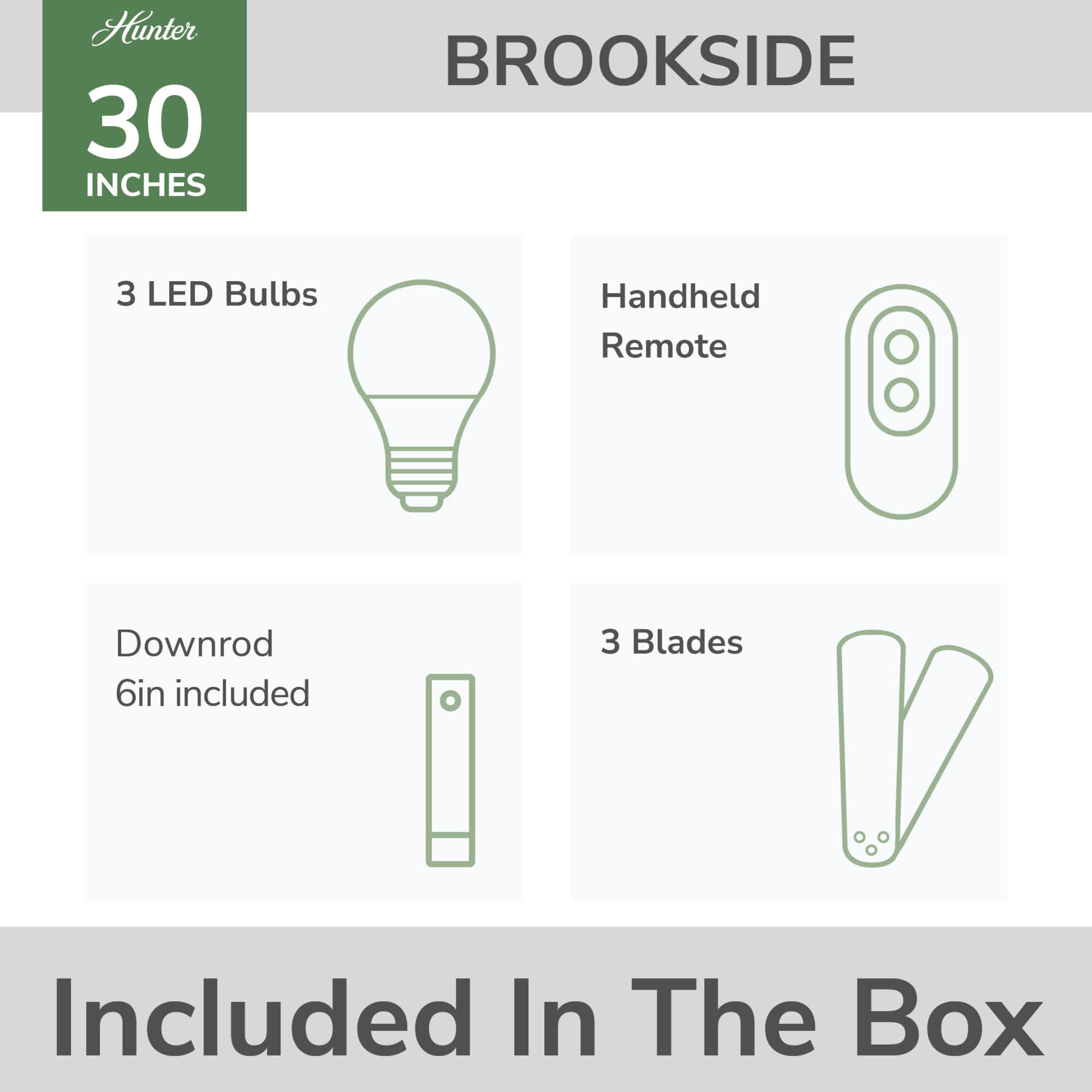 Hunter Jasmine Roth Brookside 30-in Luxe Gold with Matte White Blades Fandelier Ceiling Fan With Light 3 -Blade Hunter Jasmine Roth Brookside 30-in Luxe Gold with Matte White Blades Fandelier Ceiling Fan With Light 3 -Blade