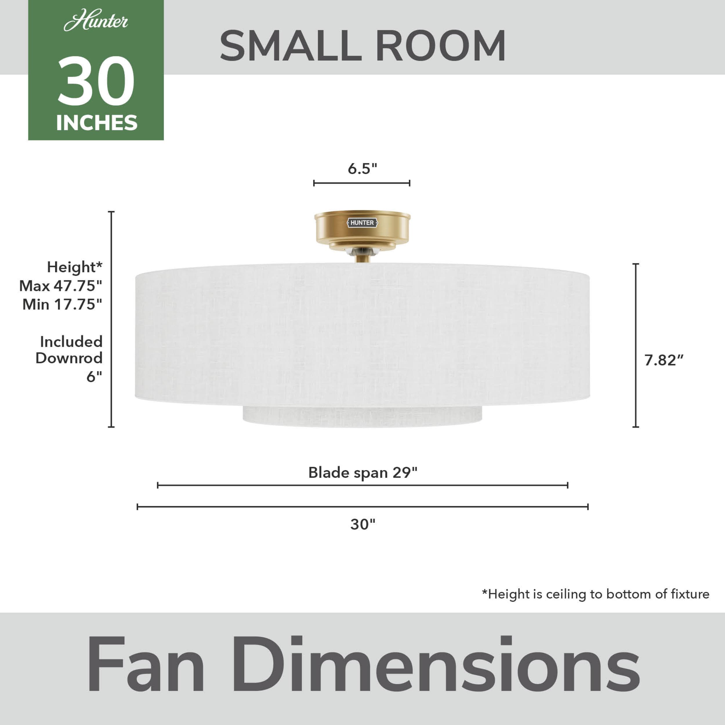 Hunter Jasmine Roth Brookside 30-in Luxe Gold with Matte White Blades Fandelier Ceiling Fan With Light 3 -Blade Hunter Jasmine Roth Brookside 30-in Luxe Gold with Matte White Blades Fandelier Ceiling Fan With Light 3 -Blade