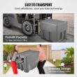VEVOR Portable Diesel Tank 116 Gallon Capacity and 10 GPM Flow Rate Diesel Fuel Tank with 12V Electric Transfer Pump and 13.1ft Rubber Hose PE Diesel Transfer Tank for Easy Fuel Transportation Gray