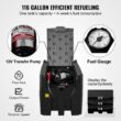 VEVOR Portable Diesel Tank 116 Gallon Capacity and 10 GPM Flow Rate Diesel Fuel Tank with 12V Electric Transfer Pump and 13.1ft Rubber Hose PE Diesel Transfer Tank for Easy Fuel Transportation Black