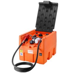 VEVOR Portable Diesel Tank 48 Gallon 10.6GPM Flow Rate Diesel Fuel Tank with 12V Electric Transfer Pump 13.1 ft Hose Auto Fueling Nozzle Diesel Transfer Tank for Easy Fuel Transportation Orange