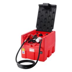 VEVOR Portable Diesel and Gasoline Tank 48 Gallon 10.6GPM Flow Rate Diesel Fuel Tank with 12V Electric Transfer Pump 13.1ft Hose Auto Fueling Nozzle Transfer Tank for Easy Fuel Transportation Red