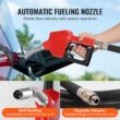 VEVOR Portable Diesel and Gasoline Tank 48 Gallon 10.6GPM Flow Rate Diesel Fuel Tank with 12V Electric Transfer Pump 13.1ft Hose Auto Fueling Nozzle Transfer Tank for Easy Fuel Transportation Red