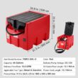 VEVOR Portable Diesel and Gasoline Tank 48 Gallon 10.6GPM Flow Rate Diesel Fuel Tank with 12V Electric Transfer Pump 13.1ft Hose Auto Fueling Nozzle Transfer Tank for Easy Fuel Transportation Red