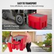 VEVOR Portable Diesel Tank 116 Gallon Capacity and 10 GPM Flow Rate Diesel Fuel Tank with 12V Electric Transfer Pump and 13.1ft Rubber Hose PE Diesel Transfer Tank for Easy Fuel Transportation Red