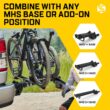 Saris MHS Modular UNO Hitch Bike Rack for 2 Bikes - Foldable Car Bike Rack Holds Up to 80 lbs